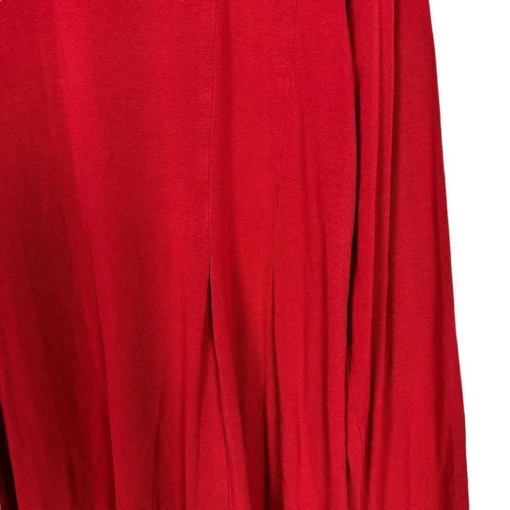 J Jill Wearever Collection Women’s Red Pleated Stretch Tunic Top Size M